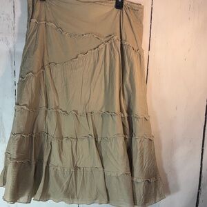 DKNY A-Line Skirt in Light Tan